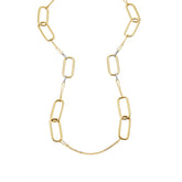 Gold & Pave Diamond Long Necklace - Dracakis Jewellers